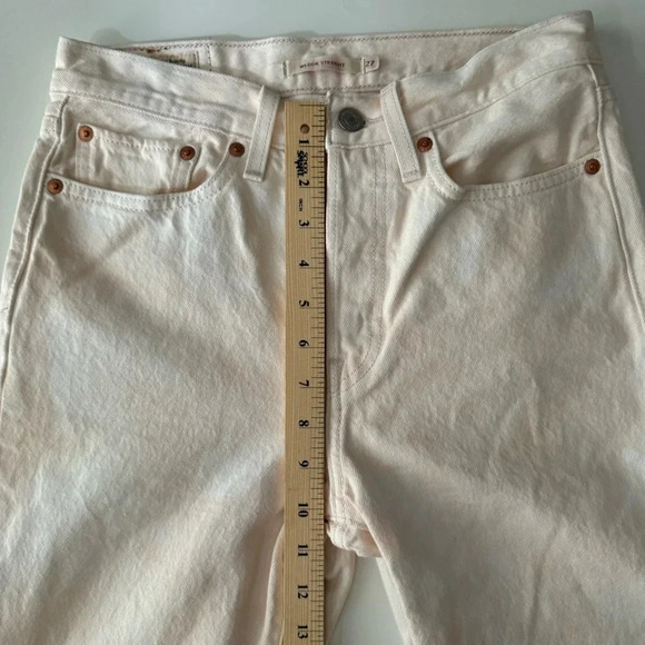 Rare Levi’s WEDGIE STRAIGHT FIT WOMEN'S In the Peach 🍑 Jeans Women’s size 27 - Picture 14 of 16